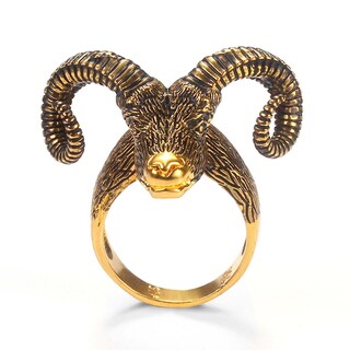 Foto 5 | Foto 5 | Anillo Huoguo Personality Con Cabeza De Oveja Diseño Retro Aleación Animal - Venta Internacional.