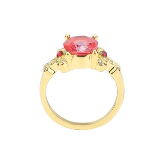Foto 1 | Foto 1 | Anillo De Boda Huoguo Chapado En Oro Con Zafiro Redondo Para Mujer - Venta Internacional.
