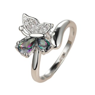 Foto 2 | Foto 2 | Anillo Huoguo Butterfly Crystal Circonita Wedding Para Mujer - Venta Internacional.