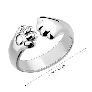 Foto 4 | Foto 4 | Anillo Huoguo Fashion Creative Con Cola De Gato En Aleación Plateada - Venta Internacional.