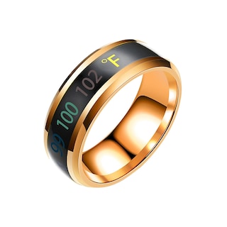 Foto 1 | Foto 1 | Anillo De Pareja Huoguo Magic Mood Con Pantalla De Temperatura Azul - Venta Internacional.