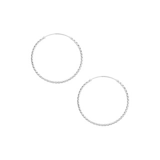Foto 1 | Foto 1 | Pendientes De Aro De Plata De Ley 925 Trenzada De 55 Mm - Venta Internacional.