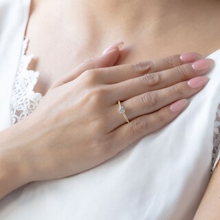 Foto 5 | Foto 5 | Anillo De Compromiso Vivián 10k Oro Talla 8