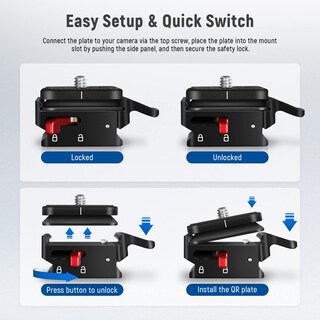 Foto 5 | Foto 5 | Placa De Liberación Rápida Neewer Qrp-1 Para Trípode, Monopié, Etc. - Venta Internacional.