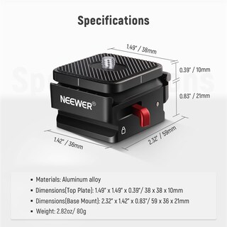 Foto 7 | Foto 7 | Placa De Liberación Rápida Neewer Qrp-1 Para Trípode, Monopié, Etc. - Venta Internacional.