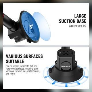 Foto 3 | Foto 3 | Soporte Para Cámara Neewer Con Triple Ventosa Para Coche Y Soporte Para Teléfono - Venta Internacional.
