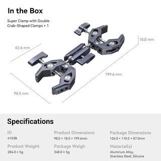 Foto 6 | Foto 6 | Clamp Mount Smallrig Double Abrazadera Para Paraguas Brazo Superabrazadera - Venta Internacional.