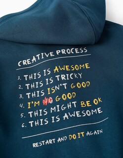 Foto 5 | Foto 5 | Chaqueta Con Capucha Perchada Para Niño Art Turquesa Zippy