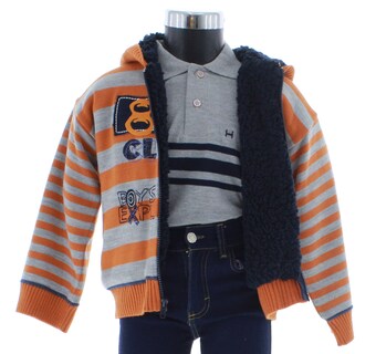 Foto 2 | Foto 2 | Chamarra Para Niño Chicos Olé 2998 Naranja Con Capucha