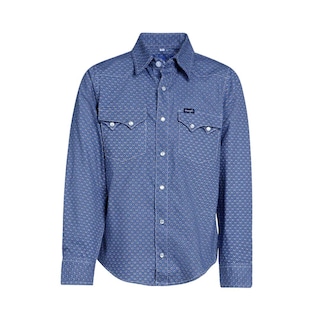Foto 1 | Foto 1 | Camisa Vaquera Wrangler Slim Fit color Azul Manga Larga para Niño