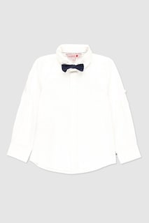 Foto 1 | Foto 1 | Camisa de Lino Boboli Blanca con Moño Slim Fit para Niño