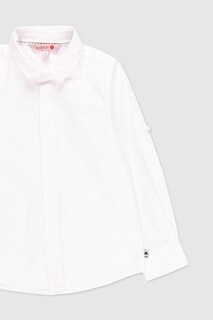 Foto 2 | Foto 2 | Camisa de Lino Boboli Blanca con Moño Slim Fit para Niño