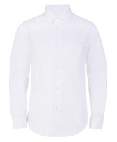 Camisa Calvin Klein de Manga Larga Blanca para Niños - Venta Internacional