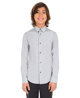 Foto 2 | Foto 2 | Camisa Calvin Klein Gris Manga Larga para Niño - Venta Internacional