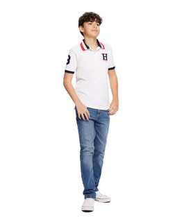 Foto 2 | Foto 2 | Polo Tommy Hilfiger Para Niños, Blanco Mate, Talla Lg - Venta Internacional.