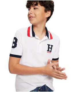 Foto 3 | Foto 3 | Polo Tommy Hilfiger Para Niños, Blanco Mate, Talla Lg - Venta Internacional.