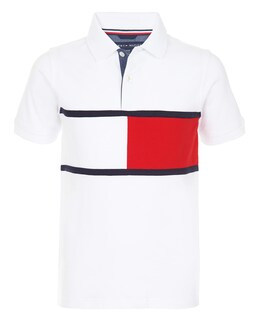 Foto 1 | Foto 1 | Polo Tommy Hilfiger Para Niños De Manga Corta, Talla 20, Color Blanco - Venta Internacional.