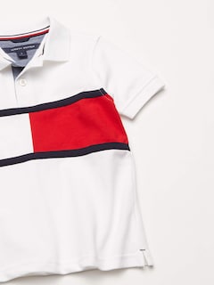 Foto 2 | Foto 2 | Polo Tommy Hilfiger Para Niños De Manga Corta, Talla 20, Color Blanco - Venta Internacional.
