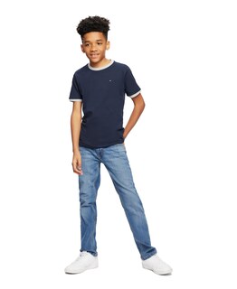 Foto 2 | Foto 2 | Camiseta Tommy Hilfiger Ken Para Niños En Azul Marino Talla Md - Venta Internacional.