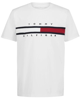 Foto 1 | Foto 1 | Camiseta Tommy Hilfiger De Manga Corta Para Niños Con Bandera De 5 Años, Color Blanco - Venta Internacional.