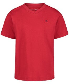 Foto 1 | Foto 1 | Camiseta Tommy Hilfiger Para Niños, Manga Corta, Cuello En V, Escarlata, 4 Años - Venta Internacional.