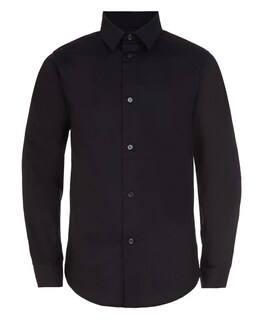Foto 1 | Foto 1 | Camisa Calvin Klein De Manga Larga Para Niños, Corte Ajustado, Negra, Talla 14 - Venta Internacional.