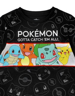 Foto 2 | Foto 2 | Camiseta Pokémon Para Niños Verde/negra Con Pikachu Squirtle Bulbasaur - Venta Internacional.