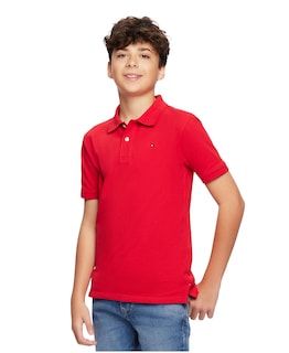 Foto 3 | Foto 3 | Polo Tommy Hilfiger Para Niños, Manga Corta, Color Rojo Hiedra, Talla 3 - Venta Internacional.