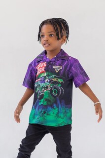 Foto 2 | Foto 2 | Camiseta Monster Jam Trucks Grave Digger Para Niños Pequeños De 6 Años - Venta Internacional.