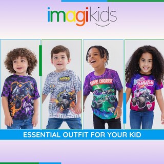 Foto 2 | Foto 2 | Camiseta Monster Jam Maximum Destruction Gris Para Niños De 6 Años - Venta Internacional.