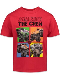 Foto 6 | Foto 6 | Camiseta Monster Jam Big Boys, Paquete De 3, Negro/rojo/gris, Talla 14 - Venta Internacional.