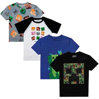 Foto 1 | Foto 1 | Camiseta Bioworld Minecraft Creepers And Character Heads - Venta Internacional.