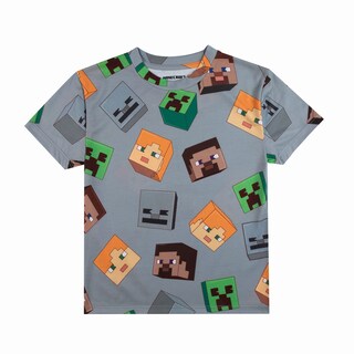 Foto 2 | Foto 2 | Camiseta Bioworld Minecraft Creepers And Character Heads - Venta Internacional.