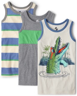 Foto 1 | Foto 1 | Camiseta Sin Mangas The Children's Place Fashion Para Niños Con Diseño De Caimán - Venta Internacional.
