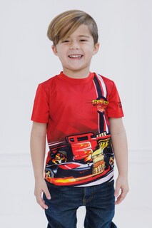 Foto 5 | Foto 5 | Pack De 2 Camisetas Hot Wheels Para Niños Pequeños, Color Rojo Y Azul, Talla 6 - Venta Internacional.