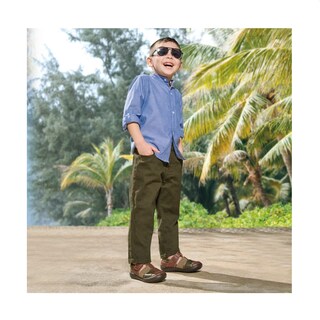 Foto 1 | Foto 1 | Camisa Audaz Para Niño De Algodón Azul Con Cuello Mao