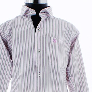 Foto 3 | Foto 3 | Camisa Para Niño Chicos Olé 3654 Blanco Rayas Manga Larga