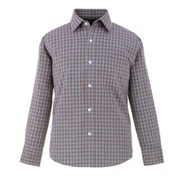 Camisa Para Niño Chicos Olé 3666 Azul Cuadros Manga Larga