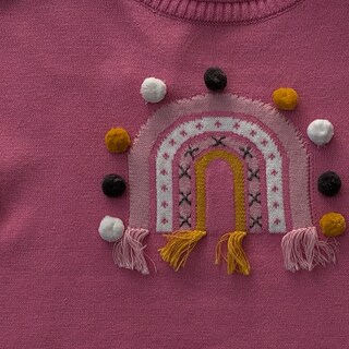 Foto 3 | Foto 3 | Suéter Losan Arcoíris Color Rosa Para Niña