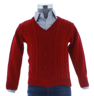 Foto 1 | Foto 1 | Sueter Niño Tejido Chicos Olé Rojo Cuello V 2392