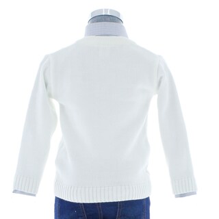 Foto 3 | Foto 3 | Suéter Para Niño Chicos Olé 2391 Blanco Elegante