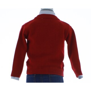 Foto 3 | Foto 3 | Suéter Para Niño Chicos Olé 2397 Rojo Elegante Con Costuras