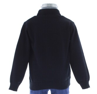 Foto 2 | Foto 2 | Sueter Ligero Niño 3454 Color Azul Marino Cuello Alto