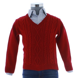 Foto 1 | Foto 1 | Sueter Niño Tejido Chicos Olé Rojo Cuello V 2392