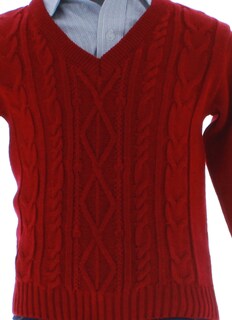Foto 3 | Foto 3 | Sueter Niño Tejido Chicos Olé Rojo Cuello V 2392