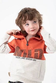 Foto 6 | Foto 6 | Sudadera de Felpa Boboli Naranja con Capucha para Niño