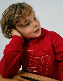 Foto 4 | Foto 4 | Sudadera Perchada con Capucha Zippy Rojo Zy Paris para Niño
