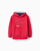 Sudadera Perchada con Capucha Zippy Rojo Zy Paris para Niño