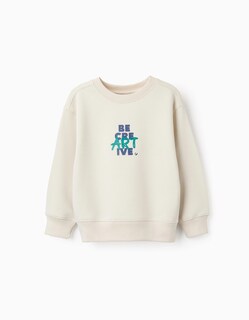 Foto 1 | Foto 1 | Sudadera Perchada para Niño Creartive Beige Zippy