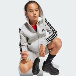 Foto 7 | Foto 7 | Sudadera Con Gorro Essentials Cierre Frontal Kids Adidas Gris Niños
